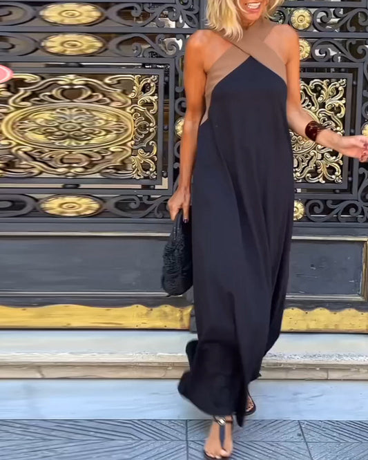 SIENNA | Abito Elegante con Schiena Scoperta e Collo Incrociato alla Moda